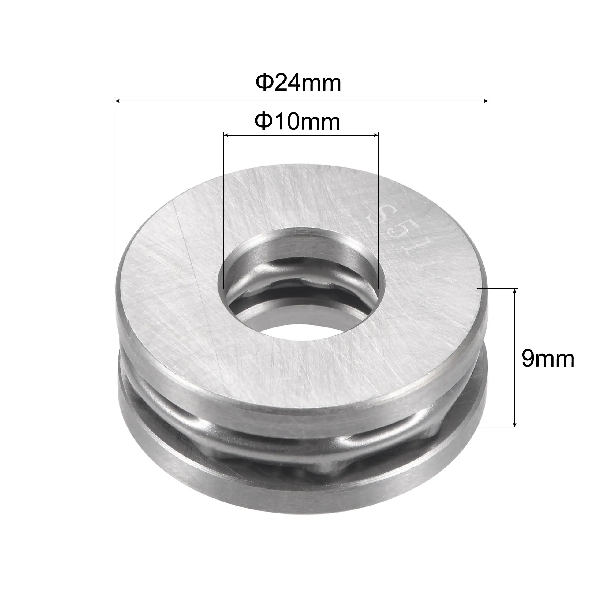 uxcell S51103 Thrust Ball Bearing 17mm Bore 30mm OD 9mm Thick Stainless Steel with Washers 2pcs 