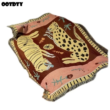 

Cartoon Animal Panther Carpet Casual Blanket Wall Hanging Tapestry for Home Room Sofa Decoration Painting Mat