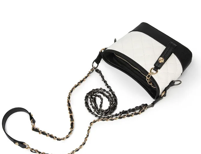 

New Style Bucket Bag Retro Contrast Color Bag with Chain Shoulder WOMEN'S Bag Europe And America Style 297