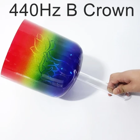 440Hz Note B CVNC " Note B Коронная Чакра прозрачная кристальная Поющая ручка Чаша - Цвет: 440Hz Note B