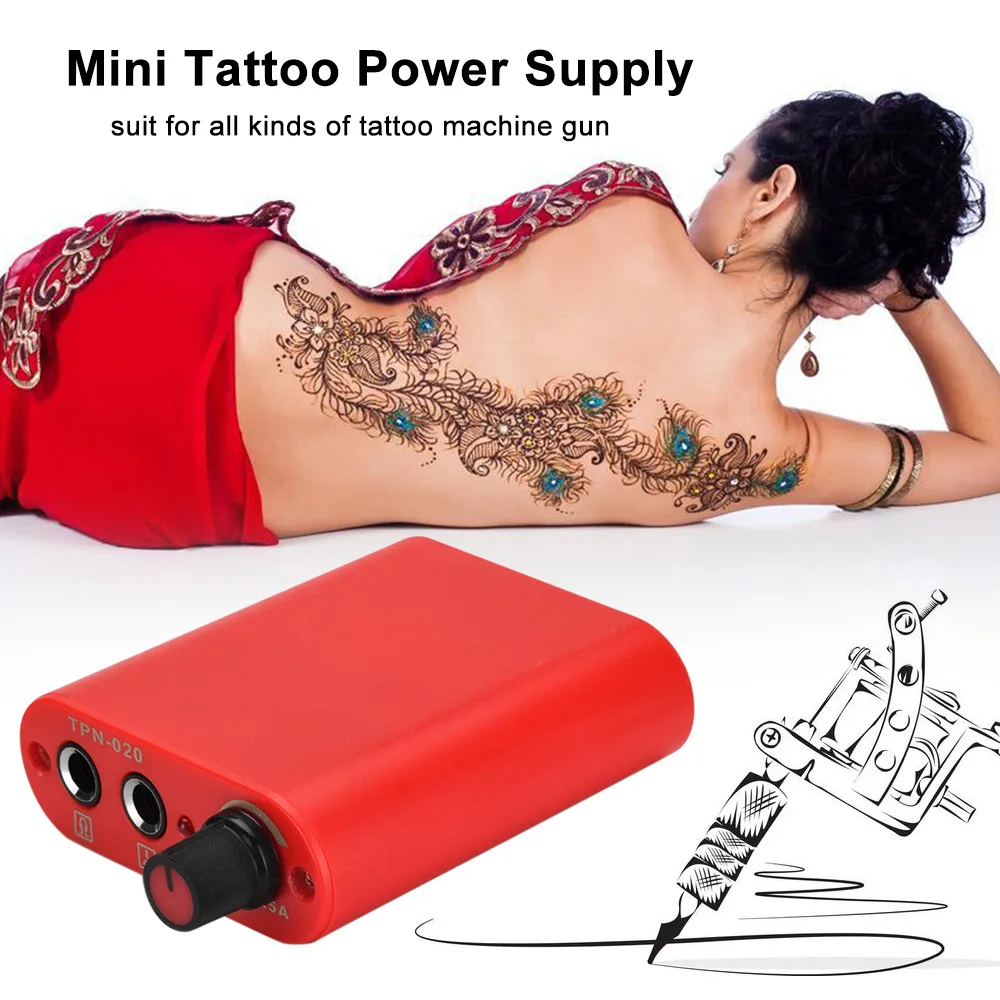 Tattoo Power Supply for Tattoo Machine Mini Power Source with Cable Gun Foot Pedal Tattoo Supplies Tool Tattoo Accessory