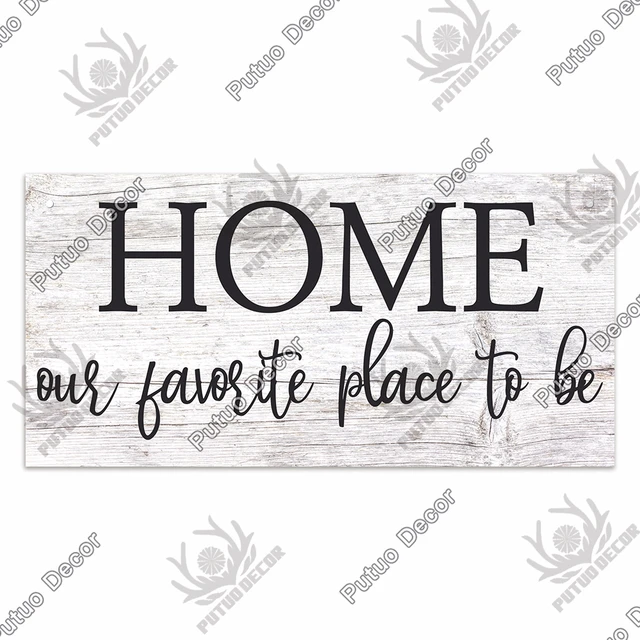 Putuo Decor Home Wooden Signs Family Wood Pendant Decorative Plaque for Friendship Home Sweet Home Room Sign Wall Decoration WP3817