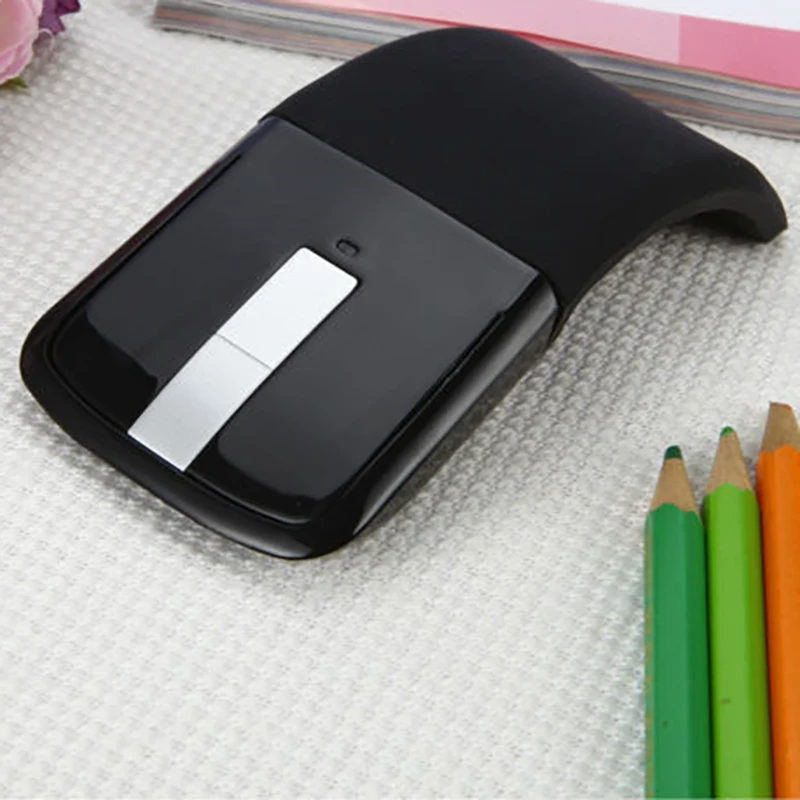 Bluetooth складная беспроводная мышь Ультра тонкая 2,4 г компьютерная мышь Складная оптическая мышь для ноутбука с сенсорным управлением