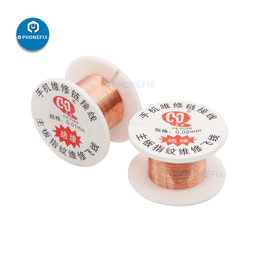 

0.01mm 0.02mm Pure Copper Solder Wire PCB Soldering Repair Link Wire For Mobile Phone Motherboard Repair Welding Tools