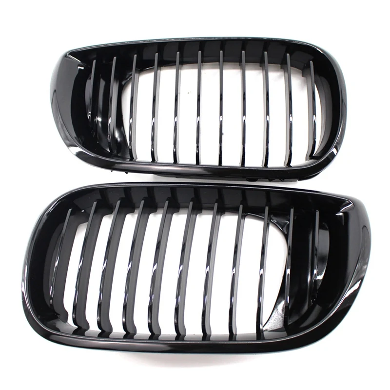 

2Pcs Car Gloss Black Car Front Kidney Racing Grille Grill For BMW E46 LCI 4D 325i Facelift 2002 2003 2004 2005