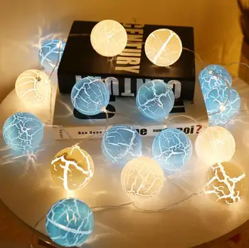 

LED new cotton ball string light decoration holiday coloured light battery box lamp string 1.5m 10led