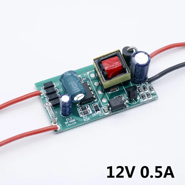Поставка 12-24V светодиодный драйвер 220V постоянного тока до DC24V 1A светильник 12 V 6-60 W 24V 1A 1.5A светодиодный Мощность светильник трансформаторы 12 Вольт светодиодный - Цвет: 12V 0.5A 6W