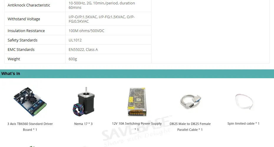 ЧПУ Маршрутизатора Комплект 4-оси M335 Драйвер Мотора 0.5A-3.5A+ 1.26 Nm Nema23 Шаговый Мотор
