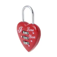 Красное сердце милый 3 Цифры багажа навесной замок для чемодана кодовый замок в форме