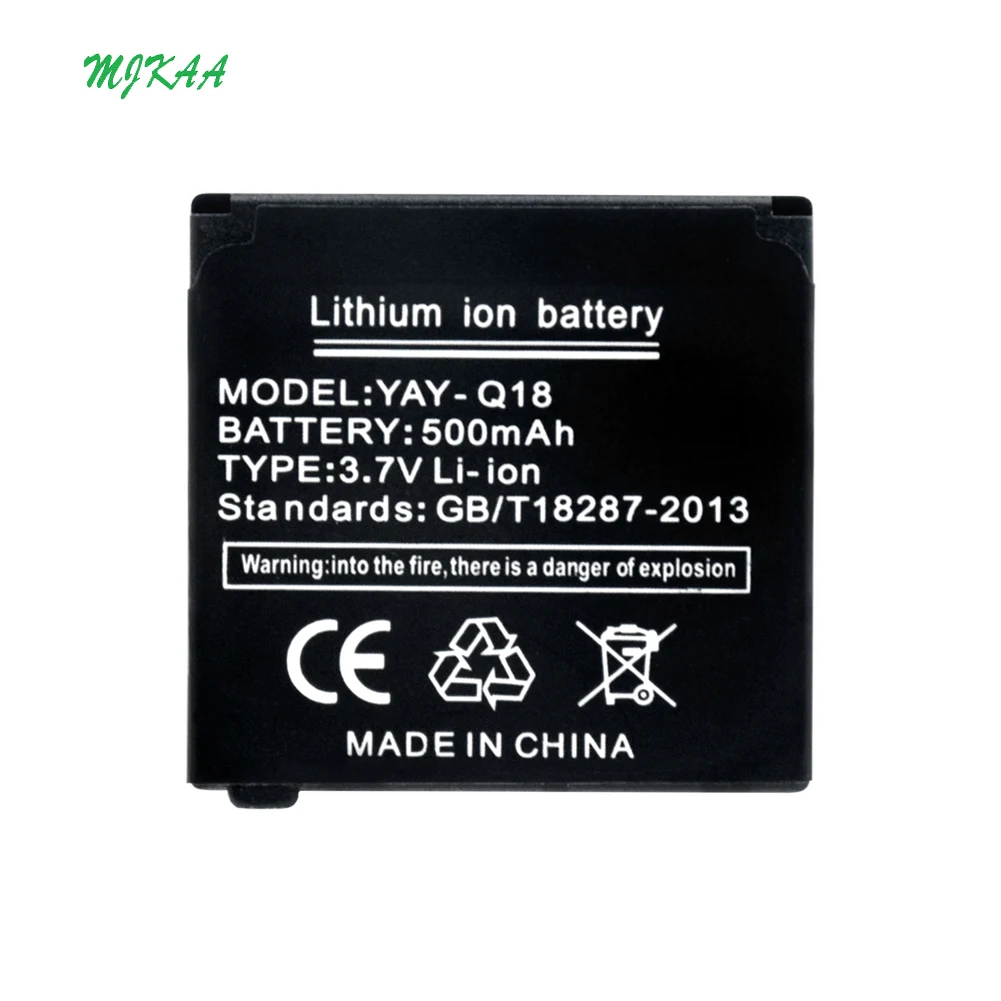 MJKAA 4/5/10 шт Li-Po литий-полимерные аккумуляторы 3,7 V 500 мА/ч, Перезаряжаемые литий-ионный полимерный аккумулятор Батарея запасные для Q18 Смарт-часы