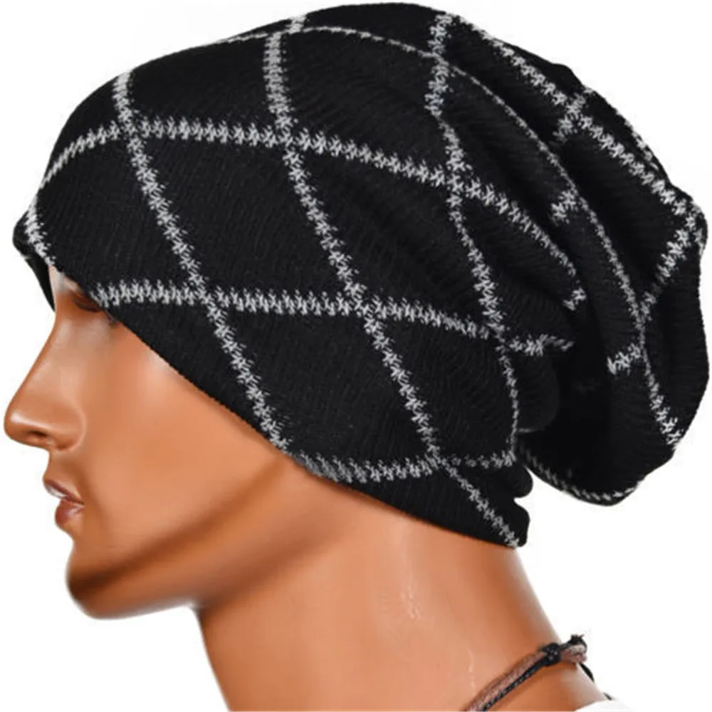 Black Шапка бини для зимы Skullies теплая шапка Гравити Фолз Мужская Унисекс Вязаная Шапка Лыжная Шапка мешковатая громоздкая зимняя шапка в стиле хип-хоп с черепом - Цвет: Black