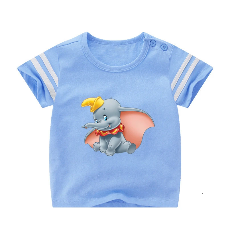 as picture Детская футболка с принтом «Dumbo» для мальчиков и девочек детская футболка летние топы для малышей, футболки с рисунками из аниме - Цвет: as picture