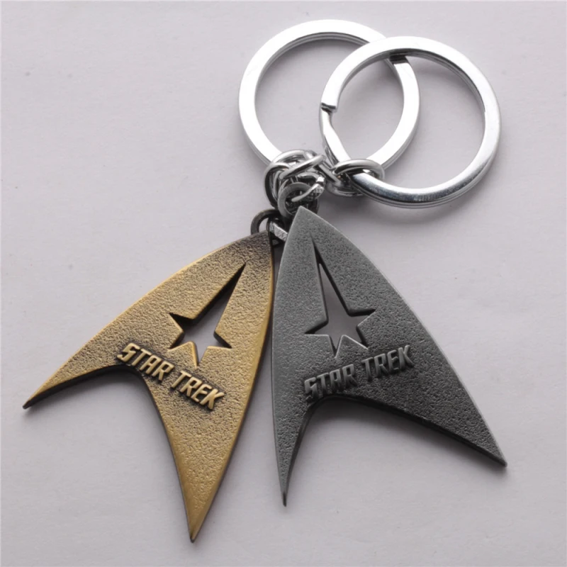 

New Star War Trek Keychain Enterprise Command Logo Metal Pendant Communicator Darkness Starfleet Statement Necklace Toy Cosplay