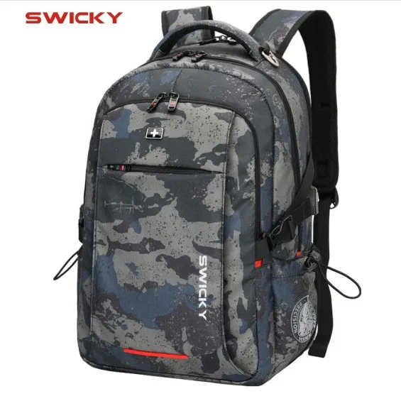 SWICKY мужской многофункциональный USB зарядка Модный Бизнес Повседневный дорожный Противоугонный водонепроницаемый 15,6 дюймовый ноутбук мужской рюкзак