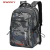 SWICKY hombre multifunción moda con carga USB de negocios casual de viaje antirrobo impermeable 15,6 pulgadas Laptop hombres mochila ► Foto 2/6