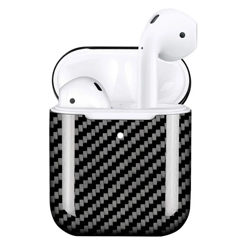 

Carbon Fiber Hardshell Case Protection Box Compatible with Apple Airpods 2 Hi 888