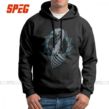 

Men's Sweatshirt Viking Valhalla Odin Black Moon Naglfar Purified Cotton Black Fashion Hoodies Hooded Tops