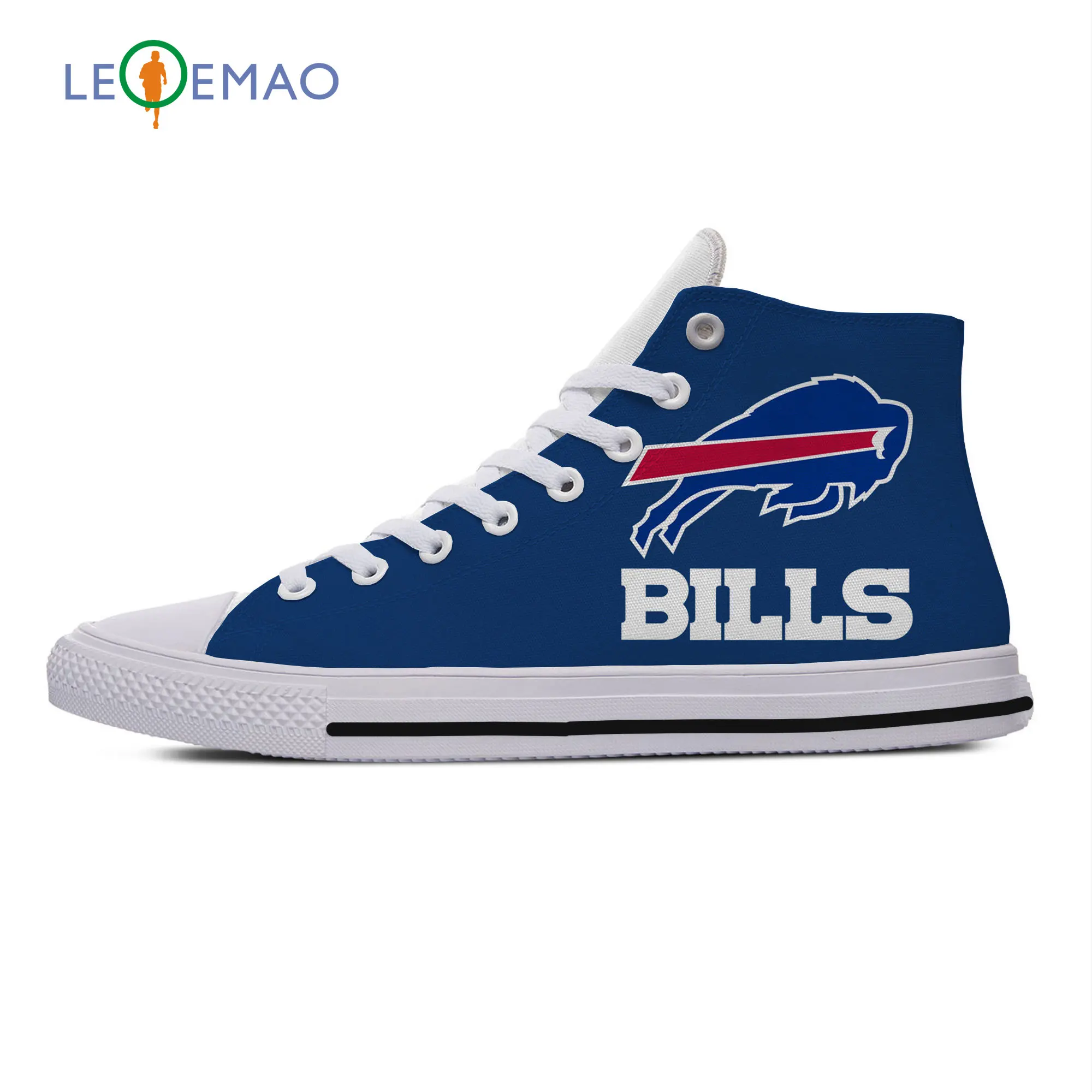 Bills Custom Canvas Sneakers Buffalo Fans High Quality Handiness Flats Running Shoes Comfortable Big White Zapatillas