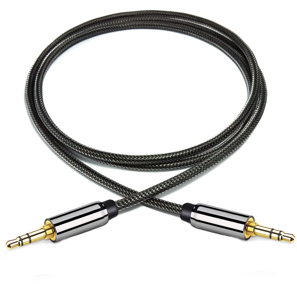 

LEORY 3.5 mm Jack Aux Audio Cable Male to Male Gold Plated Auxiliary Data For Laptop to Speaker Car MP3 iPhones Media CD Players