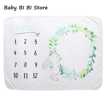

Monthly Baby Milestone Record Growth Blanket Newborn Photography Photo Background Cloth