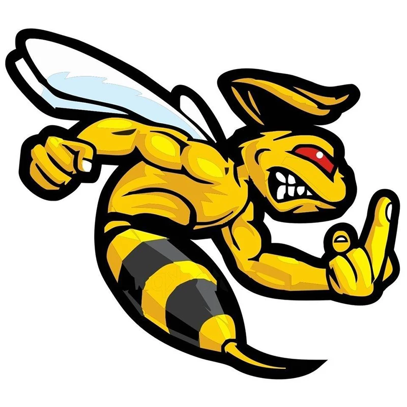 A-0119 Personality Angry Bumblebee Modeling Car Sticker PVC Fashion Auto Decorative Accessories Sunscreen Waterproof Decals | Автомобили и