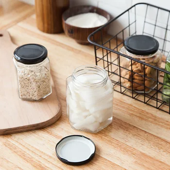 

Kitchen Food Container Storage Bottles Jars With Lid Spices Sugar Tea Coffee Glass Container Receive Organizer Cans