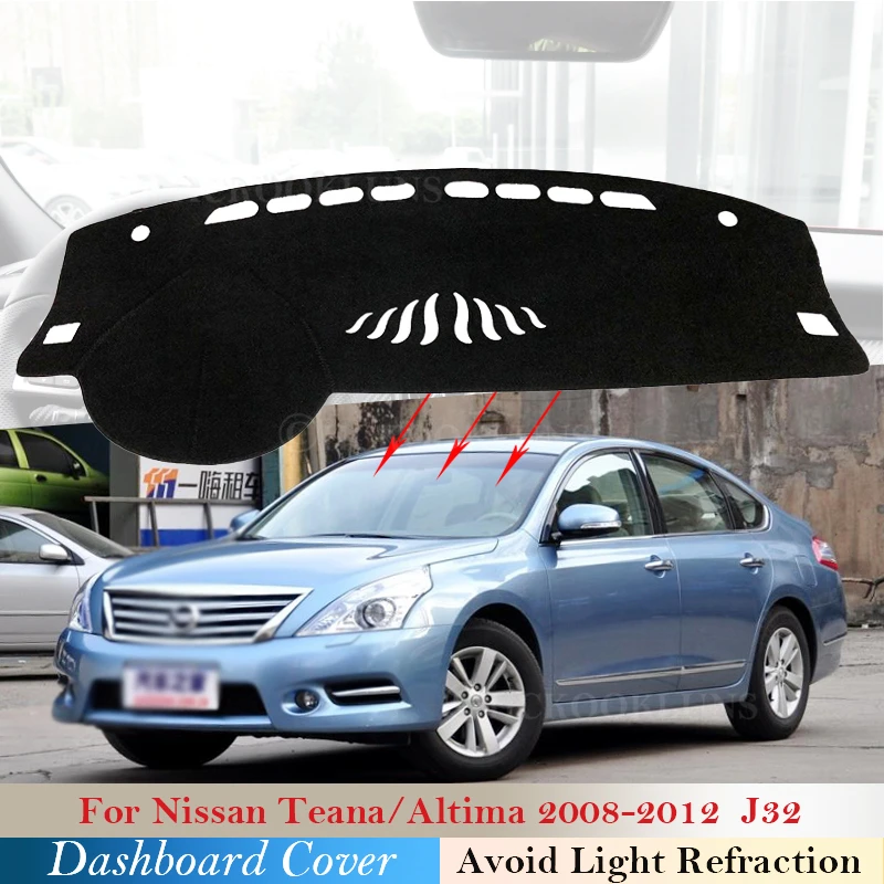 

Защитная накладка на приборную панель для Nissan Teana Altima J32 2008 ~ 2012 автомобильные аксессуары приборная панель Солнцезащитная Защита от УФ-лучей 2011