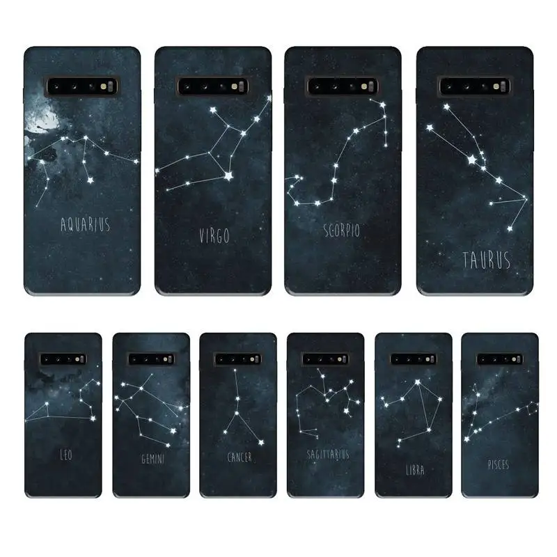 Ivits Twelve constellations чехол coque fundas etui для samsung galaxy A10 A20 A30S A40 A50 A51 A70 A71 note 8 9 10 | Мобильные