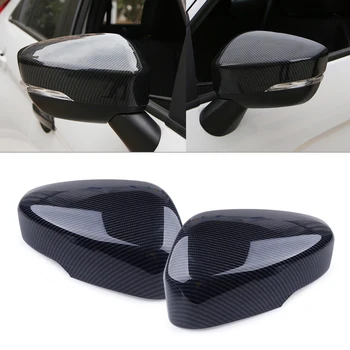 

Carbon Fiber Style Black Car Side Wing Mirror Cover Trim Caps Replacement Shell ABS Fit for Mitsubishi Eclipse Cross 2018 2019