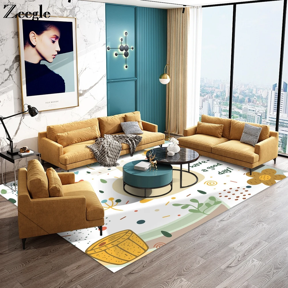 Zeegle ковер, ковер для пола, современный ковер для гостиной, Нескользящий Впитывающий Коврик для детской комнаты, прикроватный ковер, коврик для кофейного столика