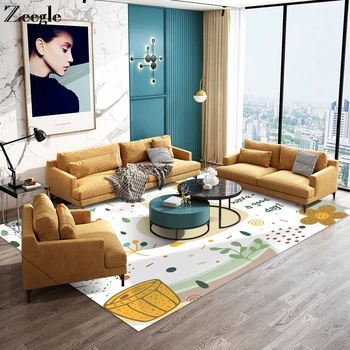 

Zeegle Carpet Floor Rug Modern Living Room Carpet Anti Slip Absorbent Kids Room Rug Bedside Carpet Mat Coffee Table Area Rug