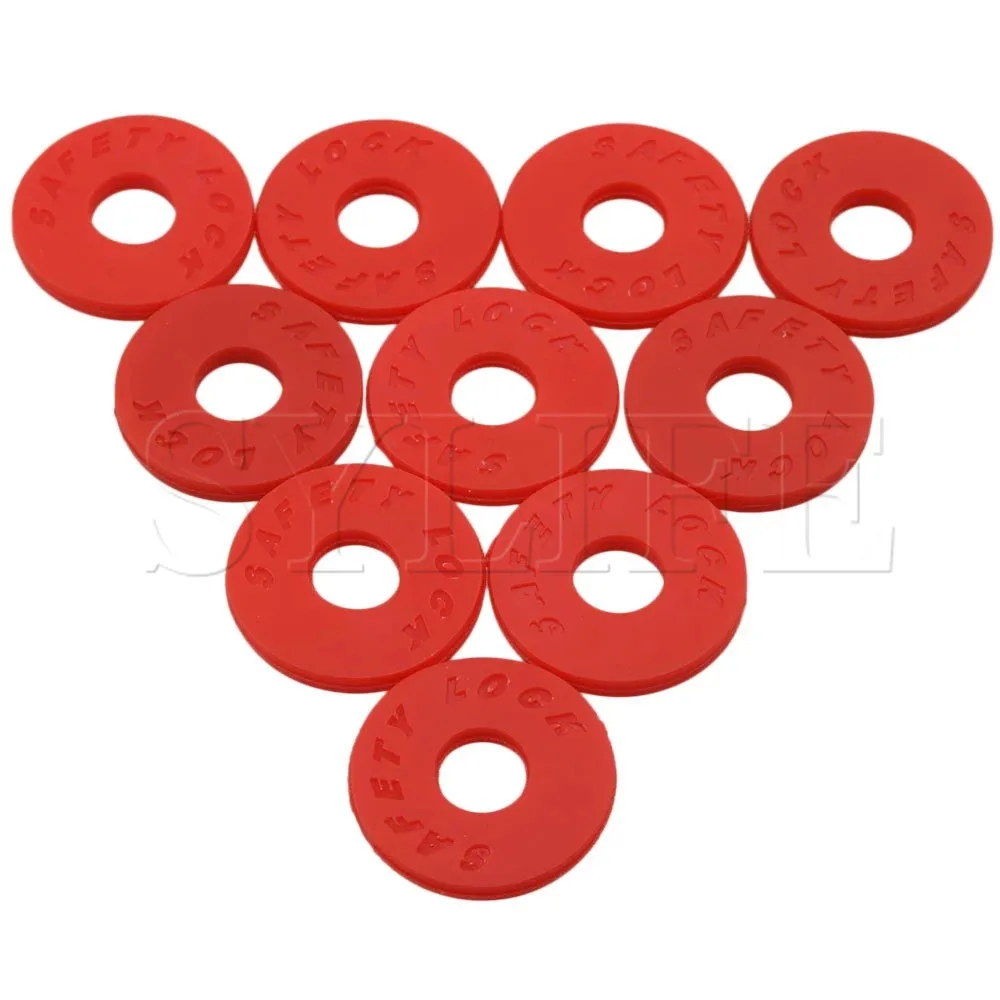 10Pieces Guitar Savers Strap Lock 25mm OD 9mm ID Musical Accessory Red|Детали и аксессуары для гитар| |