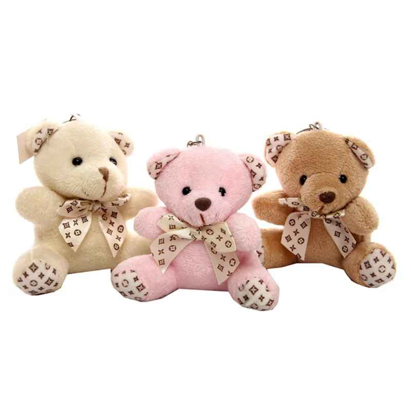 

Cute Plush Cartoon Doll Keychain Women Bear Toy Keyring Plush Keychains Bag Car Key Chain Trinket Wedding Party Valentine Gift