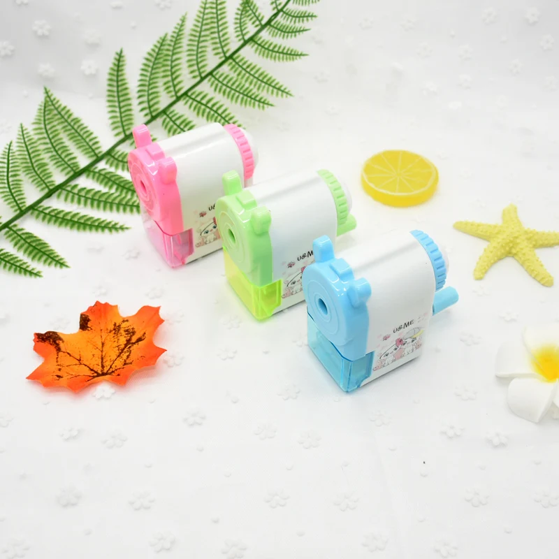 Apontador de Lápis dos Desenhos Apontador de Lápis para Estudantes Acessórios de Escritório Animados Bonito Crianças Adulto Material Escolar 6 Pçs Mão 2 High Quality Material escolar e de escritório