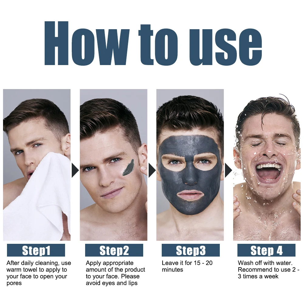 Face Mask Icy Mineral Mud Clay Oil Control Deep Cleansing Blackhead Remover Cleanser Shrinks Pores Nourishing Acne Treatment|Средства для