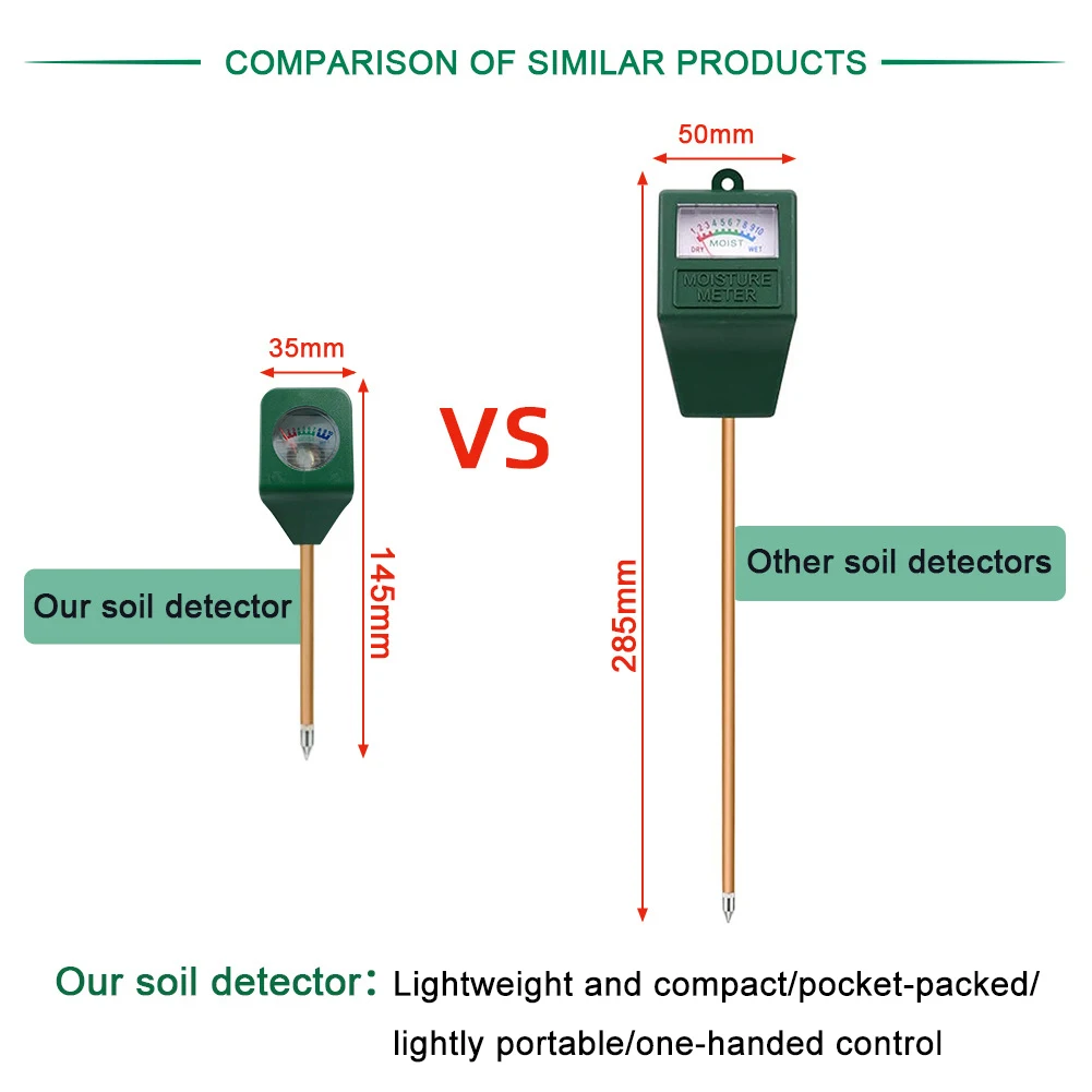 Mini Portable Hygrometer Tester Soil Moisture Temperature Meter Detector Garden Plant Flower Potted Soil Analyzer Tool Accessory surface tester