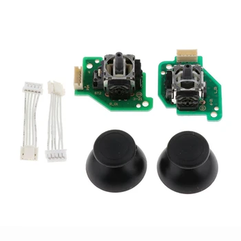 

Analog Stick Caps + 3D Joystick Thumbstick + Flex Cable Replacement for Nintendo WiiU Pad Controller L/R Set