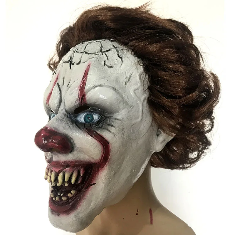 Stephen King's It Маскарадная маска Pennywise Horror одежда для клоуна маска клоуна принадлежности на хеллоуин для косплея Прямая поставка