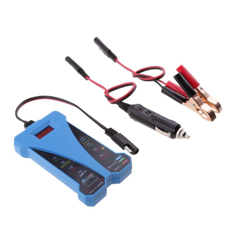 12V DC LED Digital Battery Tester with cigarette lighter plug for truck car
