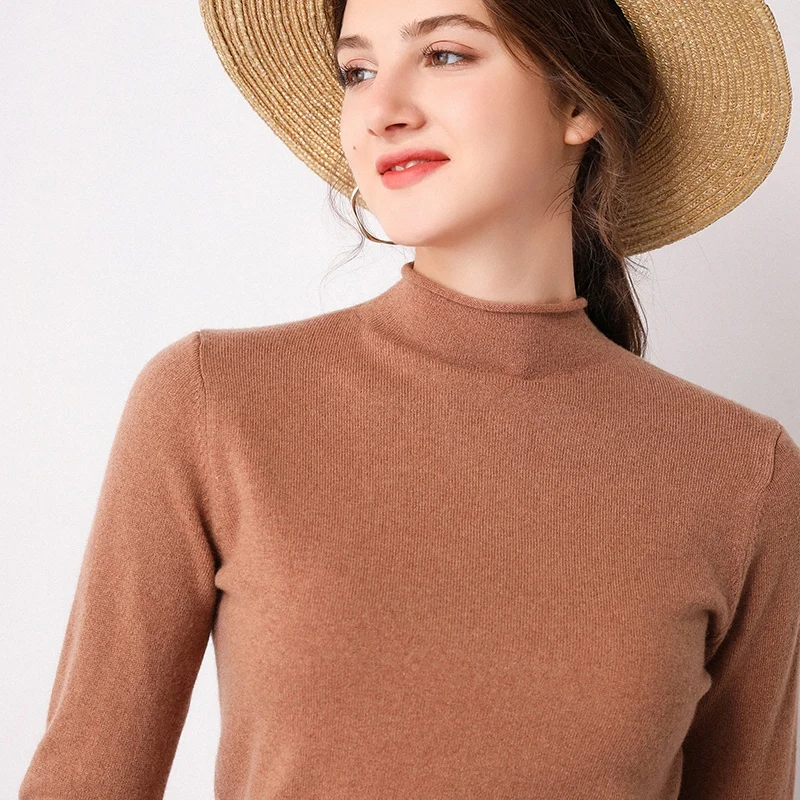 

High Quality 100% Wool Knitted Sweaters for Women 7colors 2019 New Fashion Soft Pullovers Ladies Jumpers