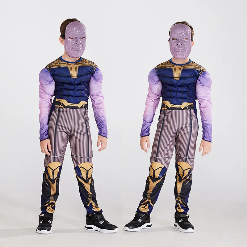Goedkoop Nieuwe Avengers 4 Thanos Spier Kostuum Cosplay Kids Endgame Superhero Kostuum Voor Kind Carnaval Pak