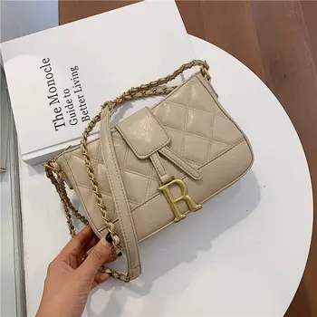 

Vintage PU Leather Crossbody Bag for Women 2020 Branded Chain Designer Handbags Women's Trend Hand Cross Body Bags Sac Femme