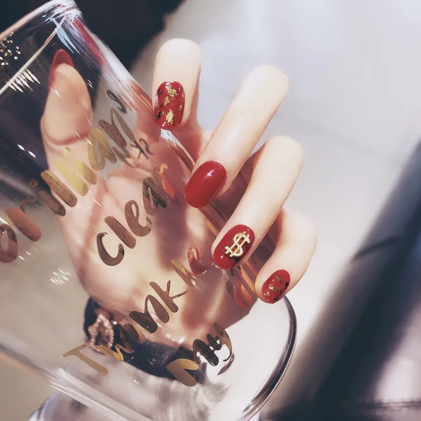 Красные долларовые банкноты из золотой фольги 24 листа/набор ложные накладные