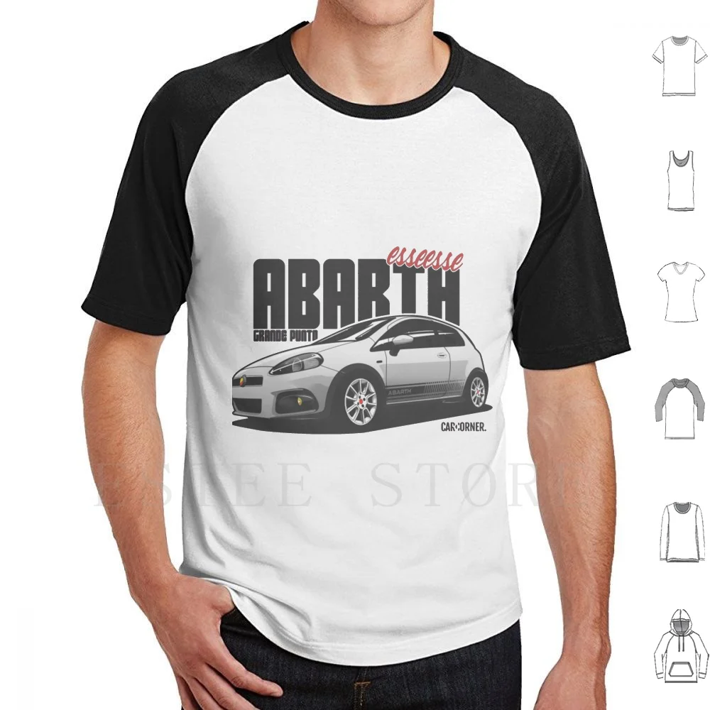 Fiat Grande Punto Abarth-Carcorner T Shirt Fai Da Te Grande Formato 100% Cotone Multipla Abarth 595 Fiat Talento Fiat 127 Fiat Quinesimo