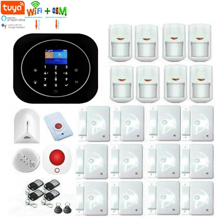 

Yobang Security TUYA APP Remote Control Wireless Home Security WIFI GSM GPRS Alarm system RFID card Arm Disarm ALEXA GOOGLE Home