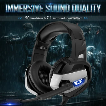 

Pohiks 1pc Gaming Headset Earphone Wired Gamer Headphone Stereo Sound Headsets with Mic LED light for Computer PC Gamer
