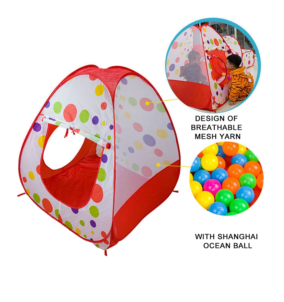 3 шт./компл. Портативный детская палатка Типи бассейн с шариками детская палатки с ползать Детские носки Детские большой бассейн с шариками Игровая палатка детский домик-вигвам