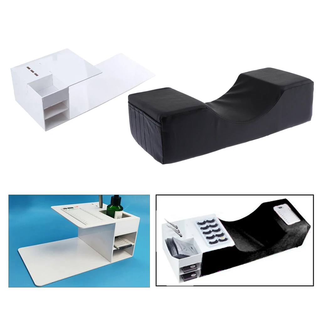 Professional Eyelash Make Up Extension Grafted Pillow w/Shelf for Salon Beauty