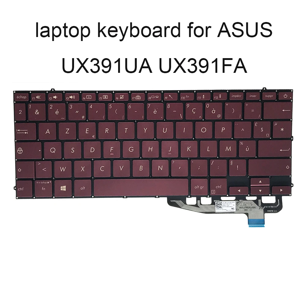 

UX391 IT Italiano French UK Backlit keyboard for ASUS Zenbook UX391UA UX391FA AZERTY Red Laptop Keyboard 2609FR00 2609IT00 NEW