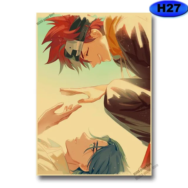 Vintage SK8 The Infinity Poster Kraft Paper Anime Posters Wall Stickers Home Decor Study Bedroom Bar Cafe Decoration Painting H27